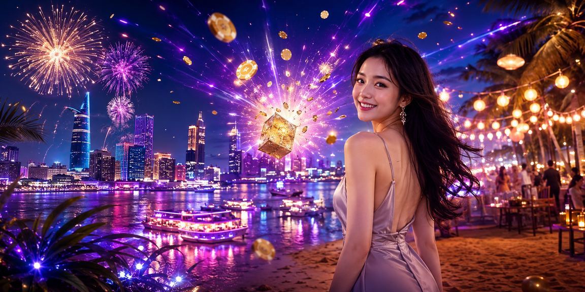Màn hình đăng nhập casino trực tuyến tại Sài Gòn về đêm với ánh đèn neon rực rỡ